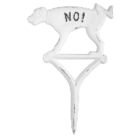 Hondenbordje niet plassen wit - thumbnail