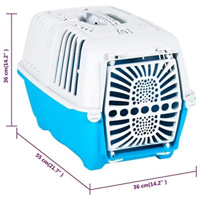 VidaXL Reismand 55x36x36 cm polypropeen wit en blauw