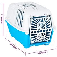 VidaXL Reismand 55x36x36 cm polypropeen wit en blauw - thumbnail