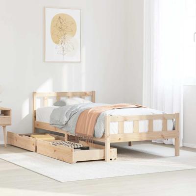 Bedframe zonder matras massief grenenhout 90x190 cm