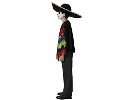 Kostuums voor Kinderen Zwart Skelet Poncho - Maat: 3-4 Jaar - Maat: 3-4 Jaar