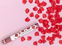 Confetti Kanon Rozenblaadjes diep rood 40cm - thumbnail