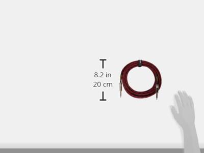 Ernie Ball 6396 braided instrument cable rood 5.5 m