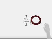 Ernie Ball 6396 braided instrument cable rood 5.5 m - thumbnail