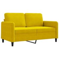 Tweezitsbank 120 cm fluweel geel - thumbnail