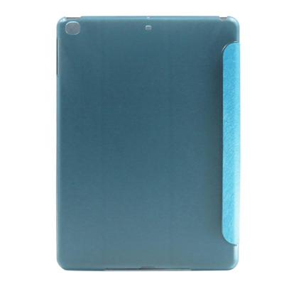 iPad 2017 horizontaal Zijde structuur PU leren + kunststof onderzijde ENKAY Flip Hoesje met houder & slaap / ontwaak functie (blauw)
