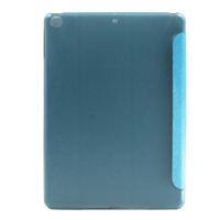 iPad 2017 horizontaal Zijde structuur PU leren + kunststof onderzijde ENKAY Flip Hoesje met houder & slaap / ontwaak functie (blauw) - thumbnail