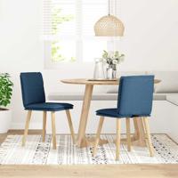 Eetkamerstoelen 4 st stof blauw - thumbnail