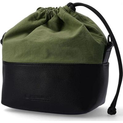 Artisan & Artist ACAM CP210 camera pouch leather/fabric zwart-kaki Artisan & Artist ACAM CP210 camera pouch leather/fabric zwart-kaki