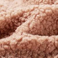 Kinderjas met capuchon tddy 116 kunstvacht cognackleurig - thumbnail