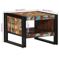 Salontafel 50x50x38 cm massief gerecycled hout meerkleurig - thumbnail