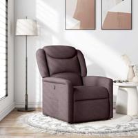 Fauteuil verstelbaar stof donkerbruin - thumbnail