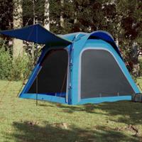 VidaXL Tent 4-persoons waterdicht snelontgrendeling blauw - thumbnail