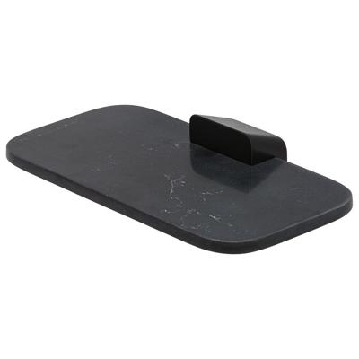 Planchet en Zeephouder Geesa Shift Zwart Met Matzwarte Marmerlook Planchet en Zeephouder Geesa Shift Zwart Met Matzwarte Marmerlook
