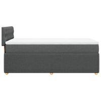 Boxspring met matras stof donkergrijs 140x200 cm - thumbnail