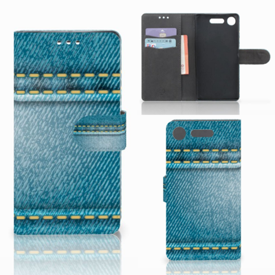 Sony Xperia XZ1 | Wallet Case | met Pasjes | Jeans Sony Xperia XZ1 | Wallet Case | met Pasjes | Jeans