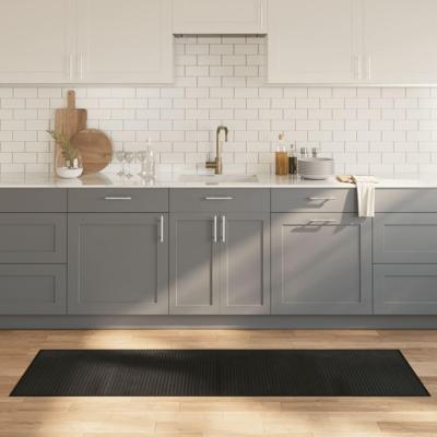 VidaXL Vloerkleed rechthoekig 60x200 cm bamboe zwart