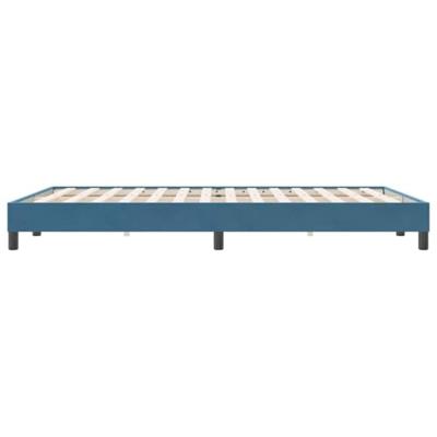 Bedframe zonder matras 140x220 cm fluweel donkerblauw