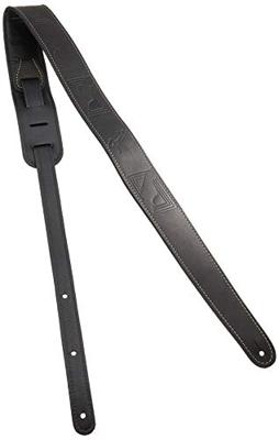 Fender Monogram leren gitaarband zwart