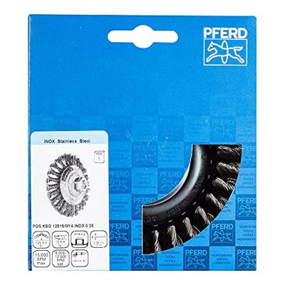 PFERD TOOLS Schijfborstel getordeerd KBG Ø 125 x 15 mm M14 Ø roestvrijstalen draad 0,35 voor haakse slijpers POS KBG 12515/M14 INOX 0,35 43317003 1 stuk(s) PFERD TOOLS Schijfborstel getordeerd KBG Ø 125 x 15 mm M14 Ø roestvrijstalen draad 0,35 voor haakse slijpers POS KBG 12515/M14 INOX 0,35 43317003 1 stuk(s)