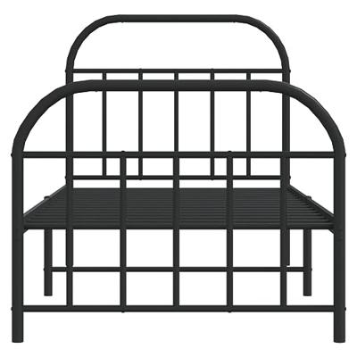 Bedframe met hoofd- en voeteneinde metaal zwart 80x200 cm Bedframe met hoofd- en voeteneinde metaal zwart 80x200 cm