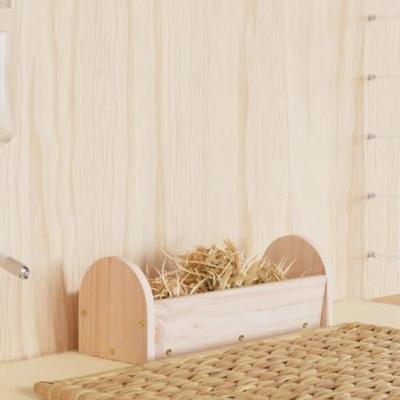 VidaXL Hooiruif voor konijnen 28x10x10 cm massief vurenhout