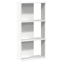 Boekenkast 3-laags 60x30x120 cm bewerkt hout wit - thumbnail