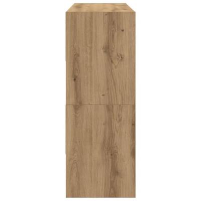 Schoenenrekken 2 st stapelbaar 89,5x30x40 cm artisanaal eiken