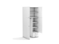 Dubbele kledingkast voor bij bedkast 208 cm hoog - thumbnail