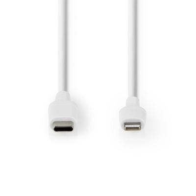 Nedis Lightning Kabel | Apple Lightning 8- Pins naar USB-C Male | 1 m | Wit | 1 stuks - CCGW39650WT10 CCGW39650WT10