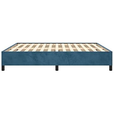 Bedframe zonder matras 180x200 cm fluweel donkerblauw