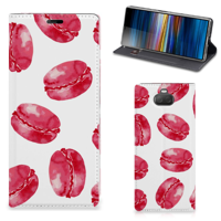 Sony Xperia 10 Plus Flip Style Cover Pink Macarons - thumbnail