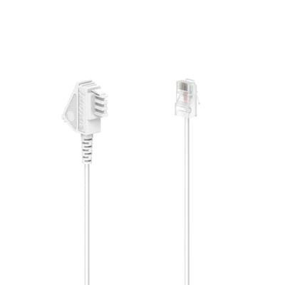 Hama DSL-boxkabel, TAE-F-stekker - modulaire stekker 8p2c, 6 m, wit