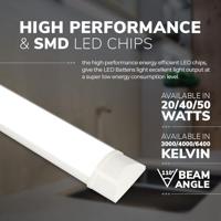 LED Batten 120cm - 40 Watt 4800 lumen (120lm/W) - 4000K neutraal wit - Vervangt 330W - Samsung SMD LED chips - Flikkervrij - IP20 Stofdicht - Onderbouwverlichting - thumbnail