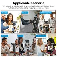 BOYA WM4 Pro K2 draadloze microfoon met 2 zenders - voor smartphone / camera / PC - thumbnail