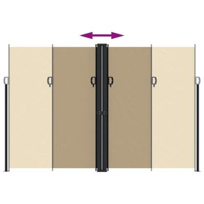 Windscherm uittrekbaar 220x1200 cm beige