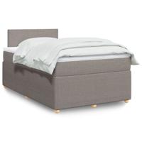Boxspring met matras stof taupe 120x200 cm - thumbnail