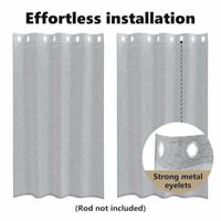 VidaXL Voile gordijn 2 pcs donkergrijs 175 x 140 cm polyester - thumbnail