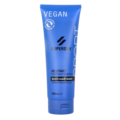 Superdry Sport RE:start body + hair wash 250 Milliliter Superdry Sport RE:start body + hair wash 250 Milliliter