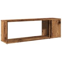 Tv-meubel 100x24x32 cm bewerkt hout oud houtkleurig - thumbnail
