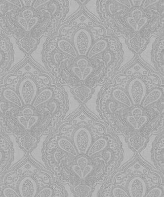 Noordwand Emporium Behang met grafische zilveren ornamenten DWP0247-03