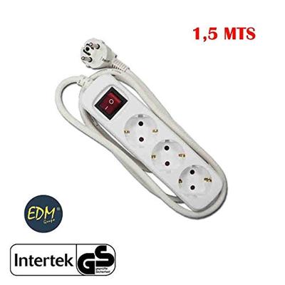 3-voudige Stekkerdoos met Schakelaar EDM 41009 Schuko (1,5 m) 3-voudige Stekkerdoos met Schakelaar EDM 41009 Schuko (1,5 m)