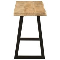 Bankje met natuurlijke rand 105 cm massief mangohout - thumbnail