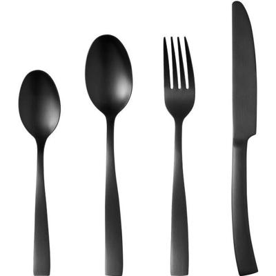 Bestekset - ARTHUR MARTIN - AM5136 - 24 delig - RVS - Zwarte afwerking Bestekset - ARTHUR MARTIN - AM5136 - 24 delig - RVS - Zwarte afwerking
