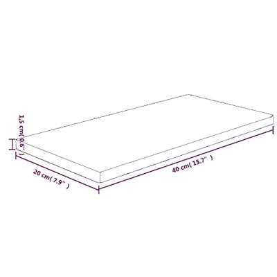 Plank 40x20x1,5 cm onbehandeld massief eikenhout