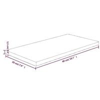 Plank 40x20x1,5 cm onbehandeld massief eikenhout - thumbnail