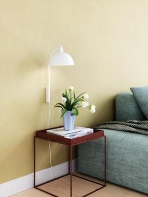 Witte wandlamp met opaalglas schakelaar & E14 fitting Nordlux Ellen