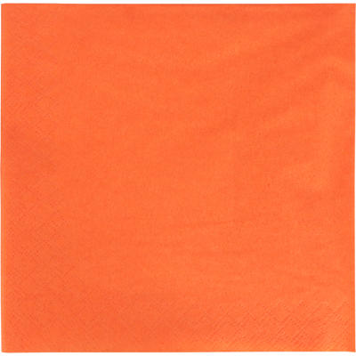 Servet | 1/4 vouw | 2-laags | 33x33cm | cellulose | oranje | 1500 stuks