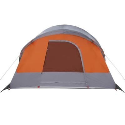 VidaXL Tunneltent 8-persoons waterdicht grijs en oranje