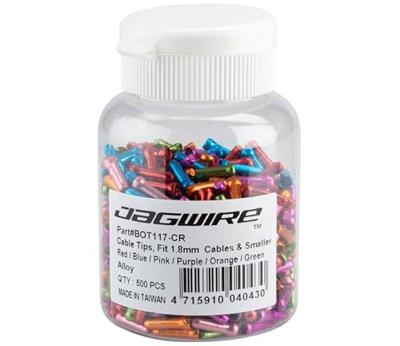 JAGWIRE Cable tips - brake or shift (500pcs) - red / blue / pink / purple / orange / green